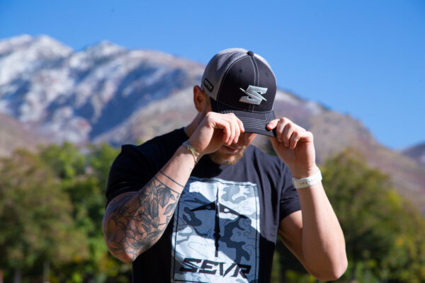 SEVR BLACK TRUCKER STYLE HAT