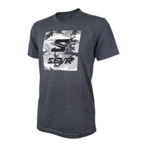 SEVR T-Shirt – Camo Square – Charcoal