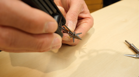 Use the allen wrench to line up everything with the set screw holes