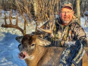 The author put in a long season to finally get a shot at this big buck, and used his confidence broadhead, a SEVR.