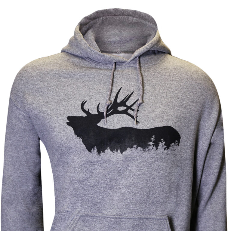 Forest Elk Hoodie Grey Sevr Broadheads