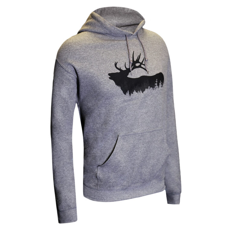 Forest Elk Hoodie Grey Sevr Broadheads