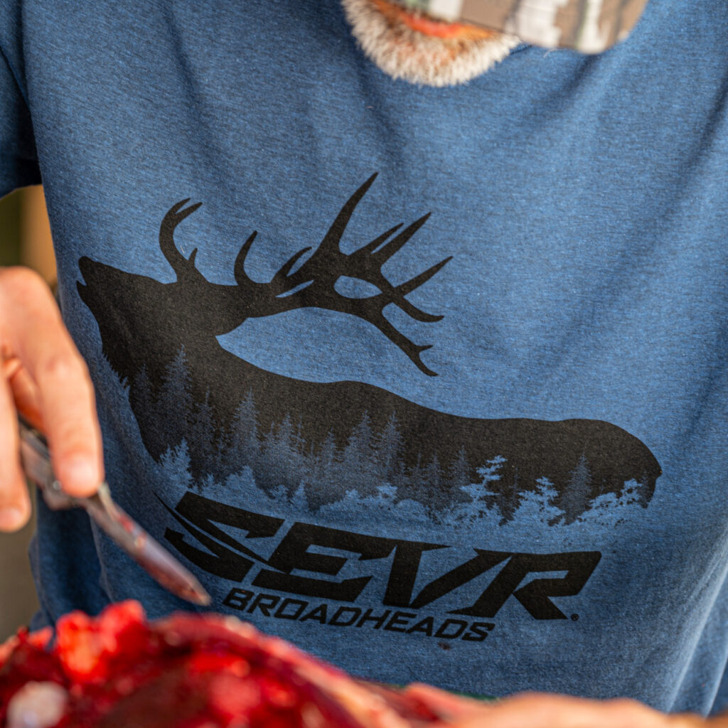 Forest Elk Tee Blue Men's Sevr Broadheads
