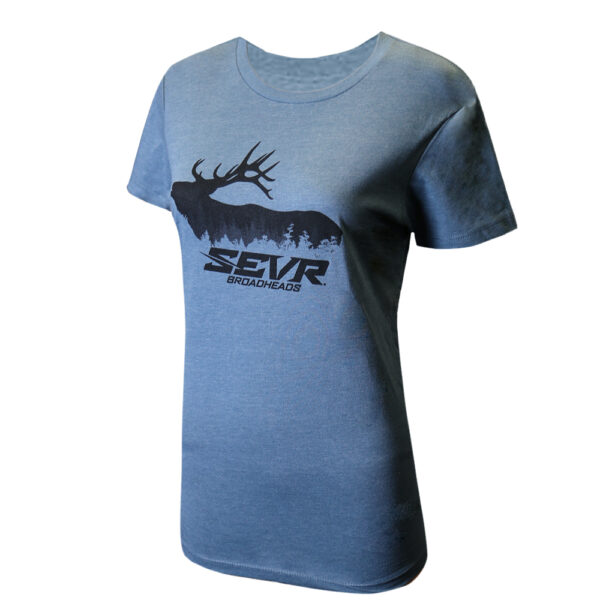 Forest Elk Tee - Blue - Women's