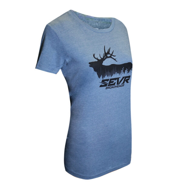 Forest Elk Tee - Blue - Women's