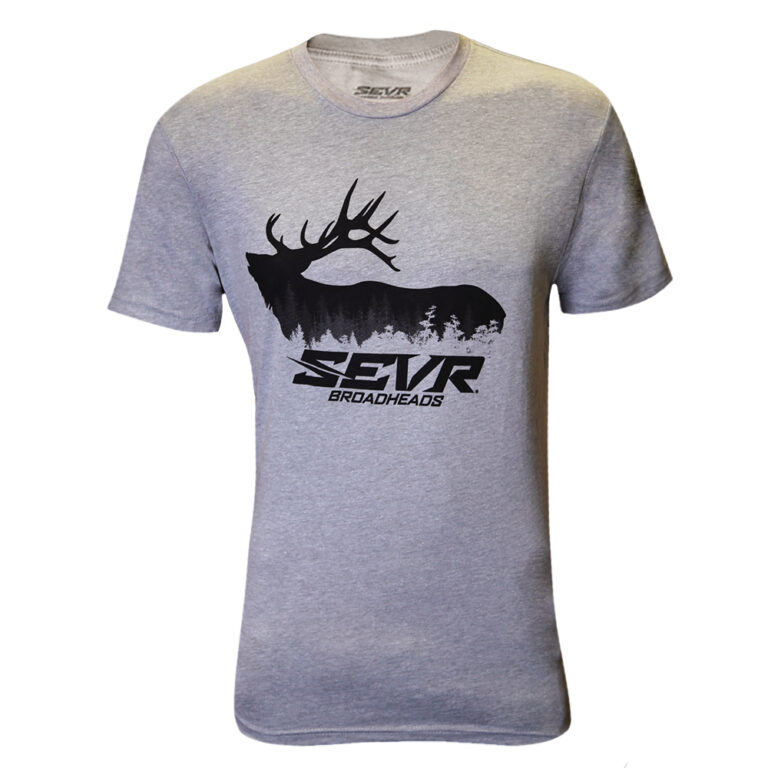 Forest Elk Tee Grey Men's Sevr Broadheads